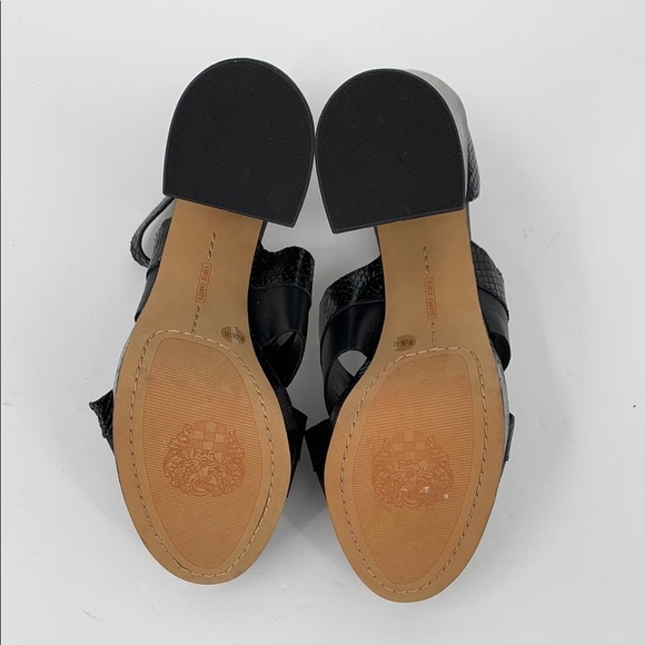Vince Camuto Gruelie chunky platform sandal shoe black ankle strap snake 9.5 - Picture 6 of 6